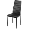 Set of 6 Dining Chairs Padded Seat High Back Dining Side Chairs PVC Leather