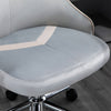 Vinsetto Office Leisure Chair Velvet Swivel Home Bedroom Armless w/ Wheel, Beige