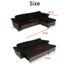 NEW Corner Sofa Bed with Storage, Black Fabric + Grey Leather. Very COMFORTABLE!