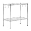 2 Tier Microwave Oven Rack Stand Stainless Steel Kitchen Storage Organiser Shelf