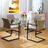 2 4 6x Faux Leather Dining Chairs Padded Seat High Back Kitchen Breakfast Chair