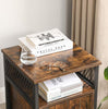 Vintage Industrial Side Table Bedroom Cabinet Storage Unit Rustic Style Metal