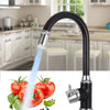 Swivel Spout Kitchen Sink Mixer Taps LED Colors Hand Spray Faucet Pull Out