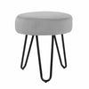 Velvet Storage Footstool Ottoman Footrest Makeup Dressing Table Stool Pink/Gray