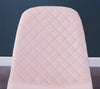 Set of 4 Velvet Dining Chairs Fabric Upholstered seat with Metal Legs Dressing