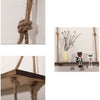 Wooden Hanging Shelf Window Wall Plant Rope Hanging Shelves for Kitchen Bathroom
