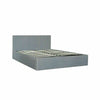 Modern Side Lift Up Storage Bed Frame Ottoman Divan Base & Headboard in Grey
