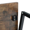 Vintage Industrial Metal Wooden Computer Desk Home Office Study Table Foldable