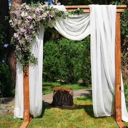 Chiffon Fabric Wedding Arch Backdrop Drape Scarf for Bridal Ceremony Party 6M