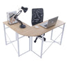 L-shaped Computer Desk Corner PC Laptop Table Workstation Home Office Furniture