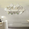 3D Mirror Tiles Mosaic Wall Sticker Self Adhesive Bedroom Art Decal Home Room