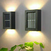 2PCS Super Bright LED Solar Powered Wall Lights Door Fence Outdoor Garden Lamp
