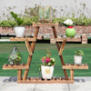 Indoor Outdoor Plant Stand Wooden Succulent Flower Pot Display Shelf Holder Rack