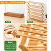6 Tiers Folding Bamboo Shoe Rack Wooden Shoe Storage Footwear Storage Shelves