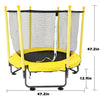 50in Kids Trampoline With Safety Net Enclosure Children Outdoor Garden Fun ME