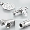 Modern Round Head Thermostatic Bar Shower Mixer Bathroom Riser Valve Taps Set UK