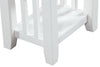 Small Oak Off White Painted Magazine Rack Side Table | Wooden Coffee/End Stand