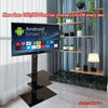Swivel TV Stand Mount Bracket Cabinet Height Adjustable w/ Glass Shelves