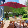 2x3M Garden Parasol Rectangle Umbrella Sun Shade Outdoor Patio Beach Crank Tilt