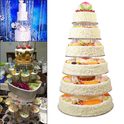 6 Tier Clear Cupcake Stand Muffin Holder Cardboard Cake Rack Princess Kids Party