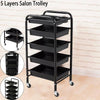 5 Layer Salon Hairdresser Barber Spa Beauty Storage Trolley Hair Roller Cart UK