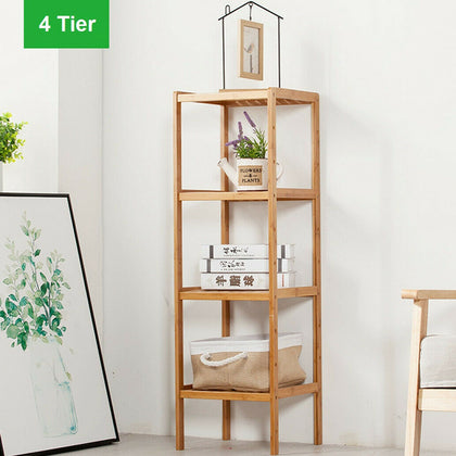 Storage Stand Corner Shelf Unit Rack Plant Holder Bamboo Organiser Home Shop