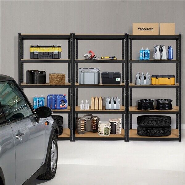 Standing Racking Runners 5-Tier Storage Shelves Standing Racking Shelving Units, for Shed/Offic ...