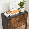 Industrial Side Cabinet Slim Vintage Sideboard Bedside Storage Cupboard Small