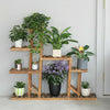 Steady Vertical Wood Plant Stand 5-Tier Flower Pot Shelf for Livingroom Balcony