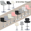 2/4/6x Modern Faux Leather Bar Stools Breakfast Chairs Swivel Gas Lift Kitchen
