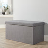 Folding Ottoman Chest Solid Sturdy Storage Space Saving Bedding Box Trunk