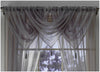 Plain Tasselled Voile Swags All Colours-Net Curtains Voile Swag Valance Pelmet