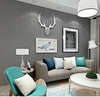 Modern Style Solid Color Wallpaper Non-woven Textured Plain 10m For Living Room