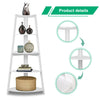 5 Tier Ladder Corner Bookshelf Display Rack Storage Shelving Bathroom Bedroom