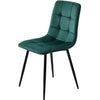 4 Pcs Velvet Dining Chairs Set Soft Padded Seat Metal Leg Office Kitchen Green