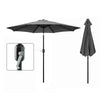 Mondeer 2.7M/3M Garden Parasol Umbrella Round Sun Shade Crank Tilt Red/Beige