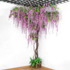 Artificial Hanging Wisteria Ivy Fake Silk Flower Vine Home Wedding Garden Decor
