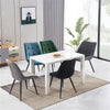 2/4PCS Dining Chairs Set Velvet Padded Seat Metal Legs Kitchen Chair Home Office