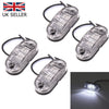 4x 12/24V White LED Side Marker Indicator Light Lamp Truck Trailer Lorry Caravan