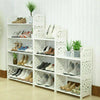 Cabinet White 3/4/5 Tiers Shoe Rack Storage Shelf Display Stand Organiser Unit