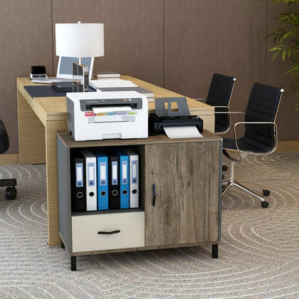 File Cabinet Sideboard Storage Floor Standing Cupboard w/ Drawer Shelves