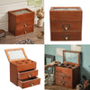 Retro Wall/Desktop Wooden Drawers Storage Cabinet Organiser Cosmetic Jewelry Box