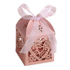 50/100PCS Luxury Wedding Favours Favor Boxes Love Heart Sweet Candy Boxes Laser