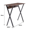 Bar Table Industrial Breakfast Bar Kitchen Dining Table Pub Cafe Wood &Metal Leg