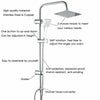 Large Stainless Steel Dual Two Mixer Shower Head Rainfall Rail Hose Riser Set UK