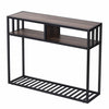 Hall Console Table Entry Hallway Side Table Open Drawer Storage Book Shelf Wood