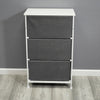 3 Drawer Storage Chest Office Bathroom Bedside Cabinet Linen Front Grey White
