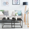 Modern Nested Coffee Table Set of 2 Marble End Table Nesting Sofa Side Tea Table