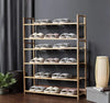 6 Tier Bamboo Shoe Rack Shelf Free Standing Shoe Storage Stand S