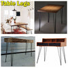 Hairpin Table Legs Set of 4 with 10mm Steel 2&3 Prong Furniture Table Desk Bench